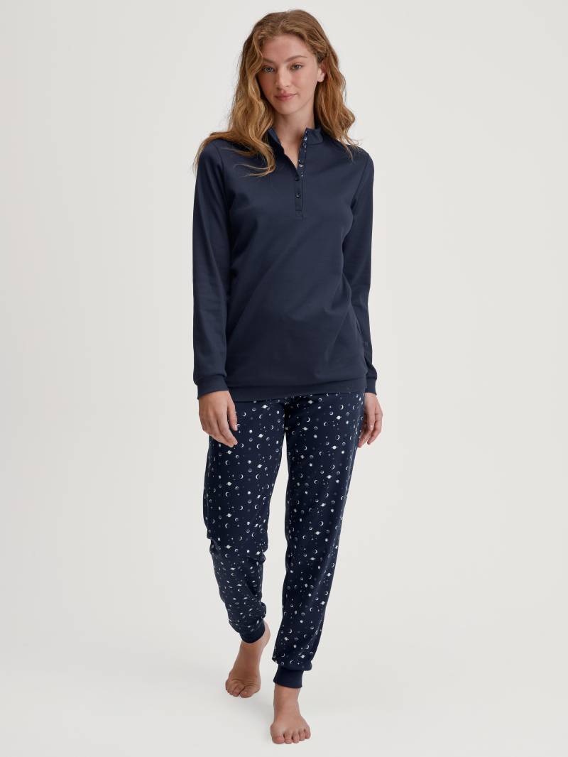 CALIDA - WOMEN Pyjamas with cuff peacoat blue - Gr. - XL von CALIDA