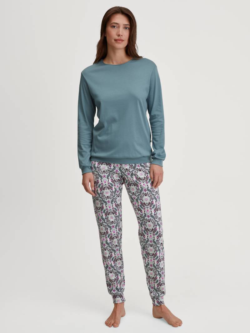 CALIDA - WOMEN Pyjamas with cuff smoke blue - Gr. - M von CALIDA