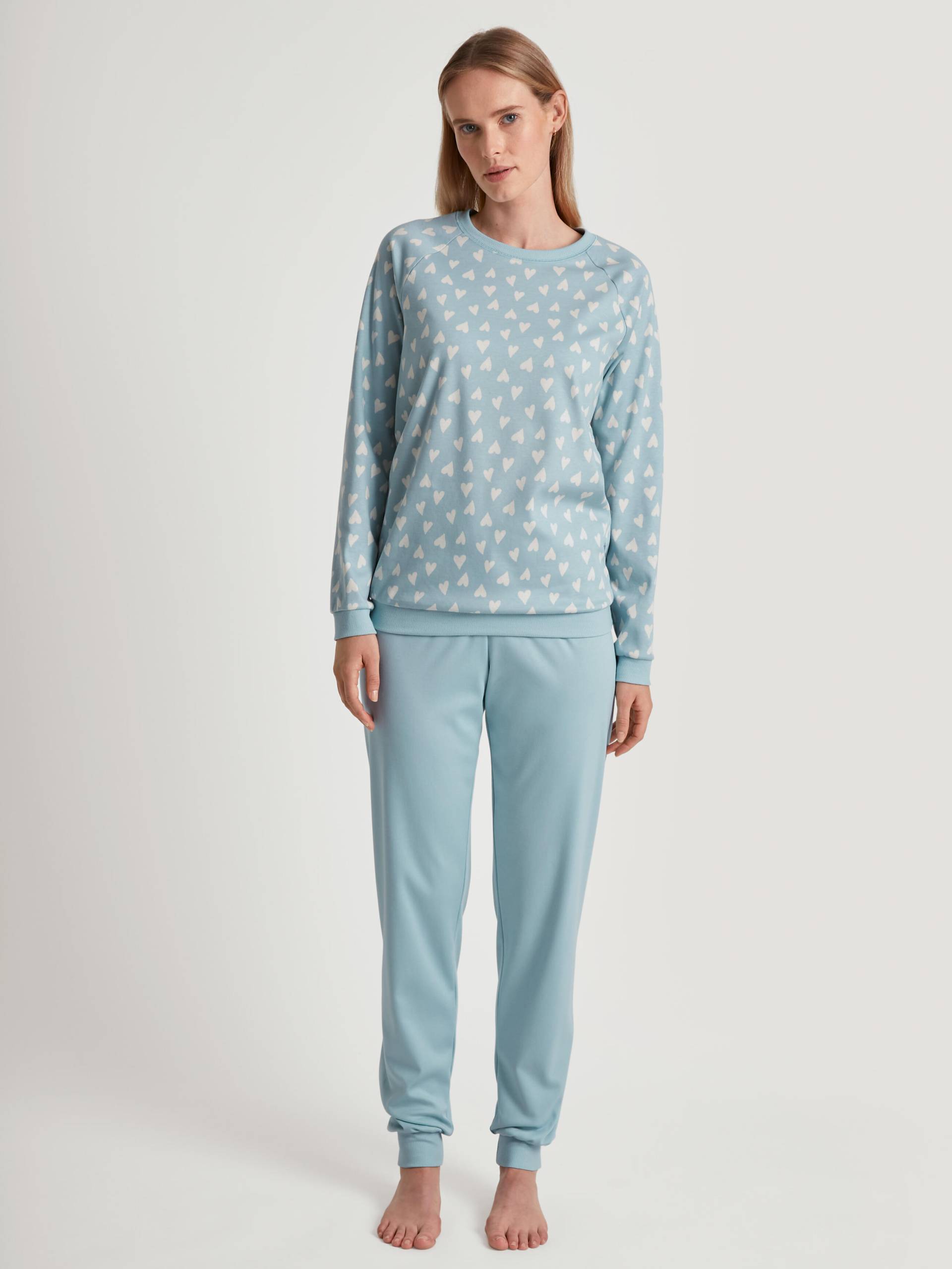 CALIDA - WOMEN Pyjamas with cuff sterling blue - Gr. - M von CALIDA