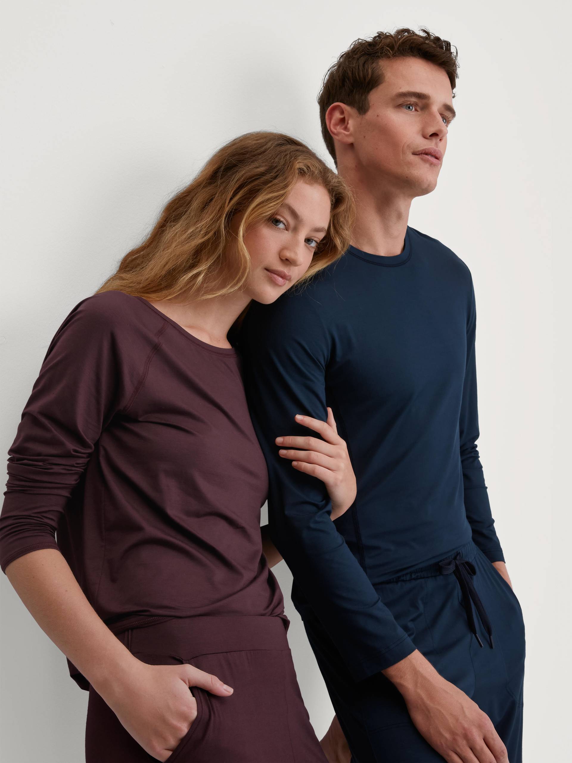 CALIDA - WOMEN Shirt long-sleeve black cherry - Gr. - M von CALIDA