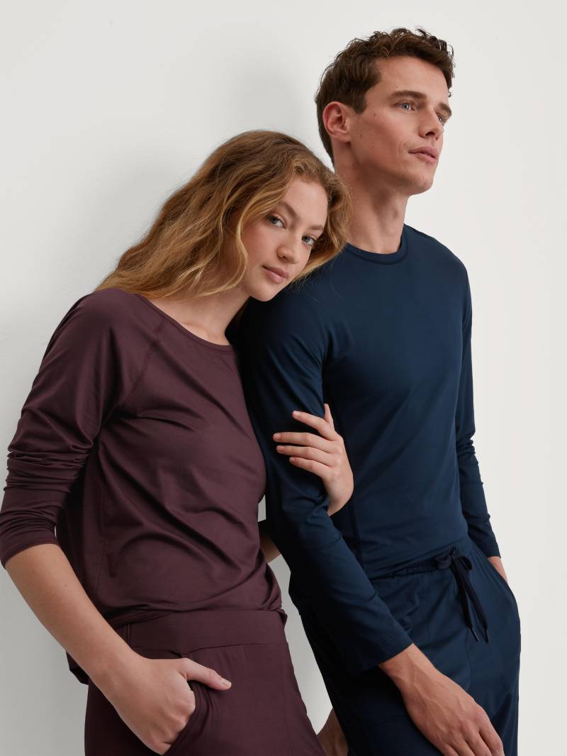 CALIDA - WOMEN Shirt long-sleeve black cherry - Gr. - M von CALIDA