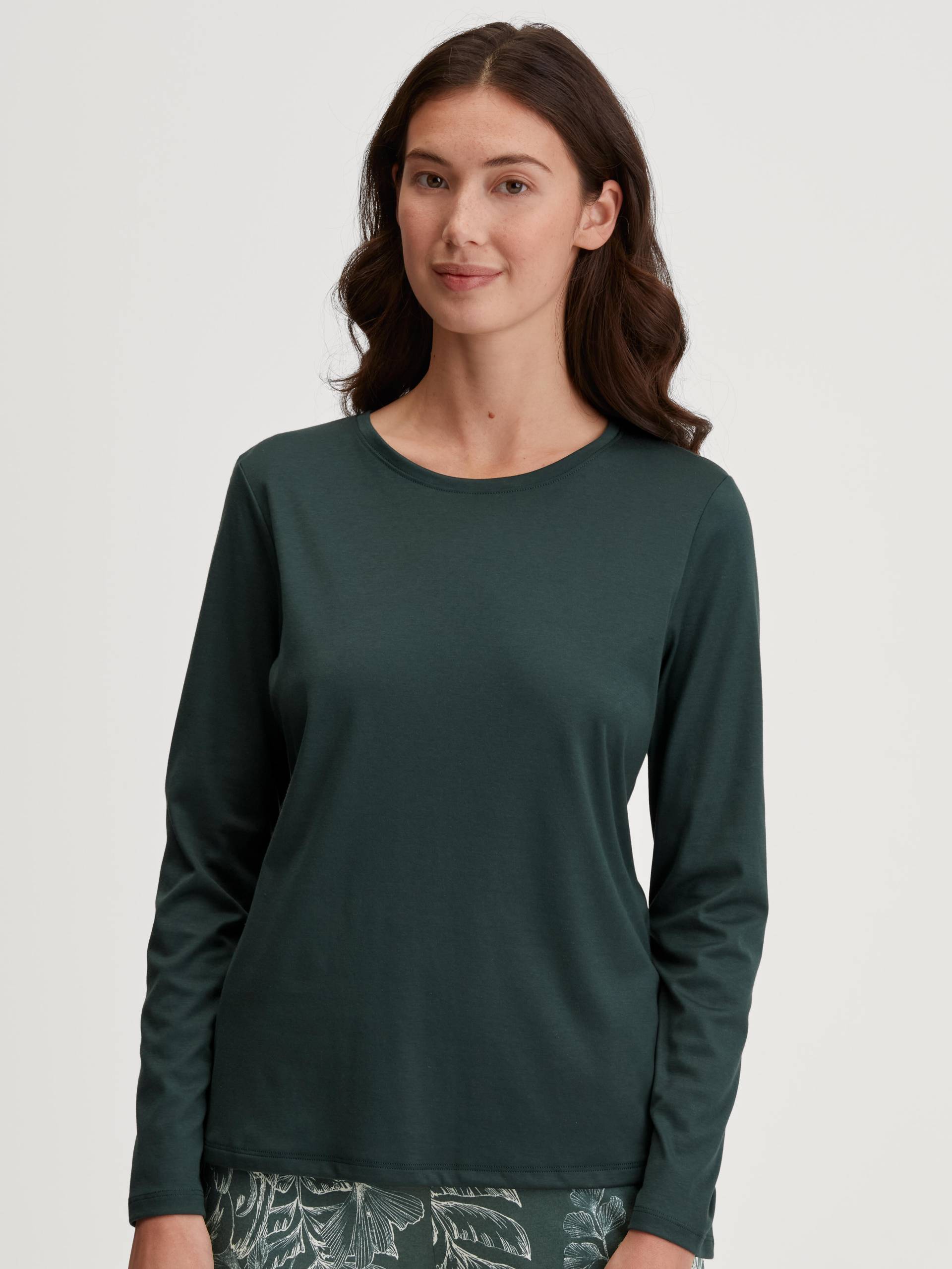 CALIDA - WOMEN Shirt long-sleeve deep emerald green - Gr. - L von CALIDA