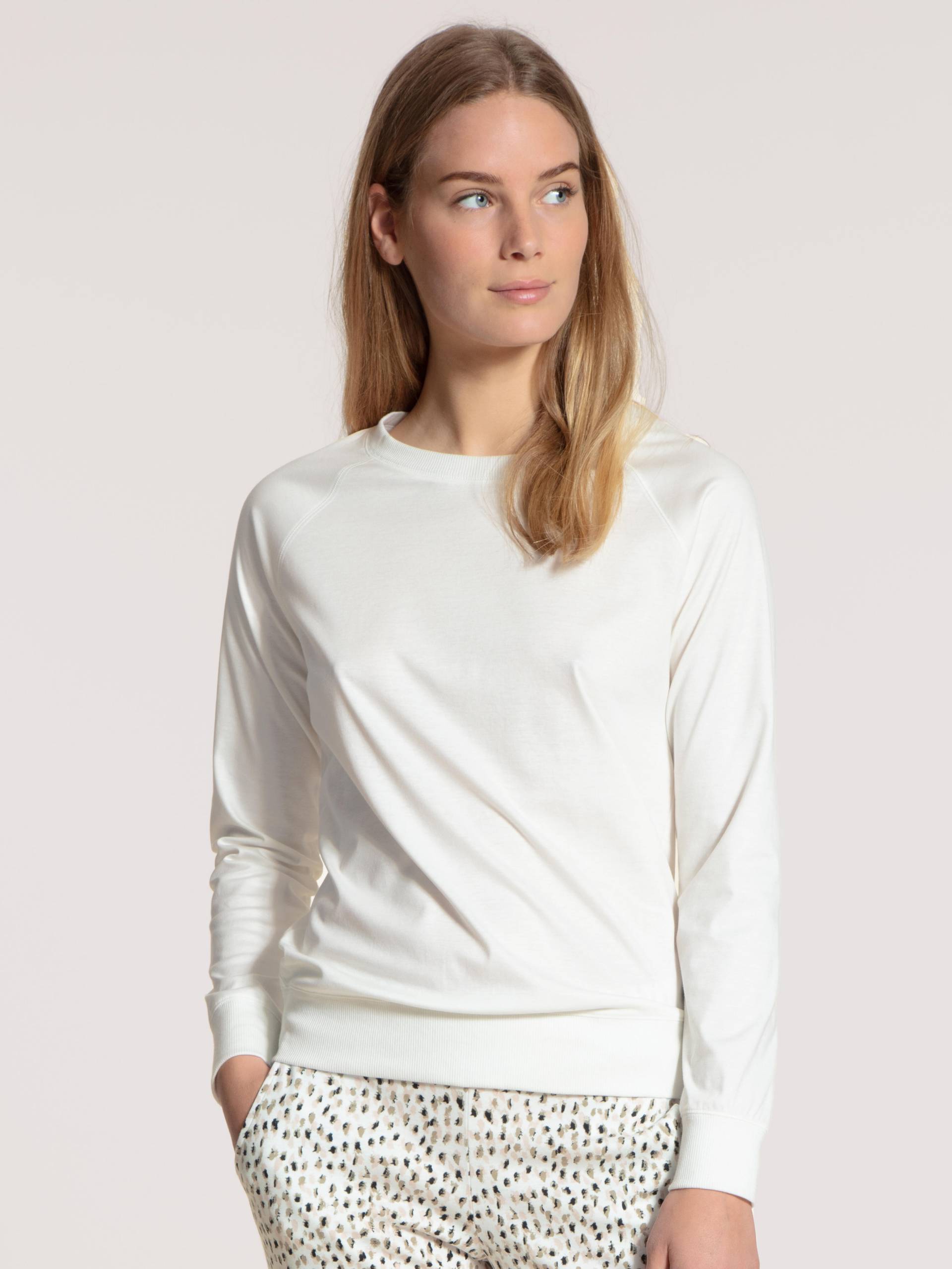 CALIDA - WOMEN Shirt long-sleeve star white - Gr. - L von CALIDA