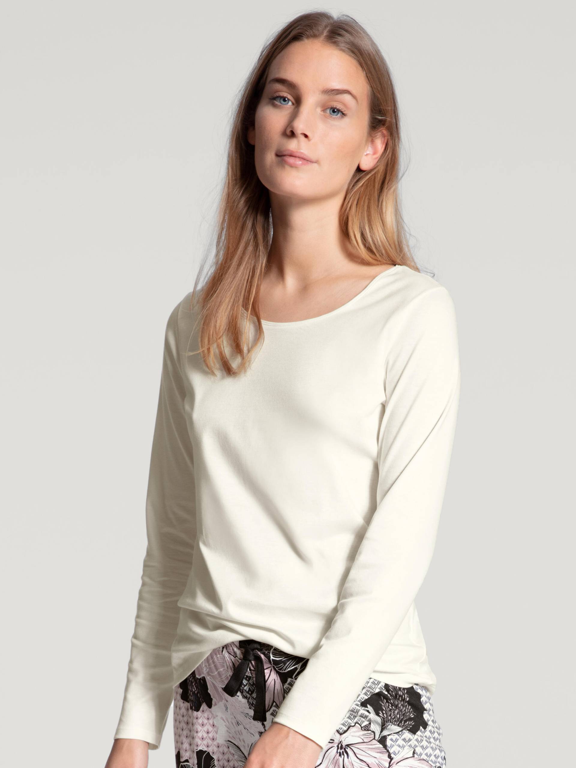 CALIDA - WOMEN Shirt long-sleeve star white - Gr. - S von CALIDA