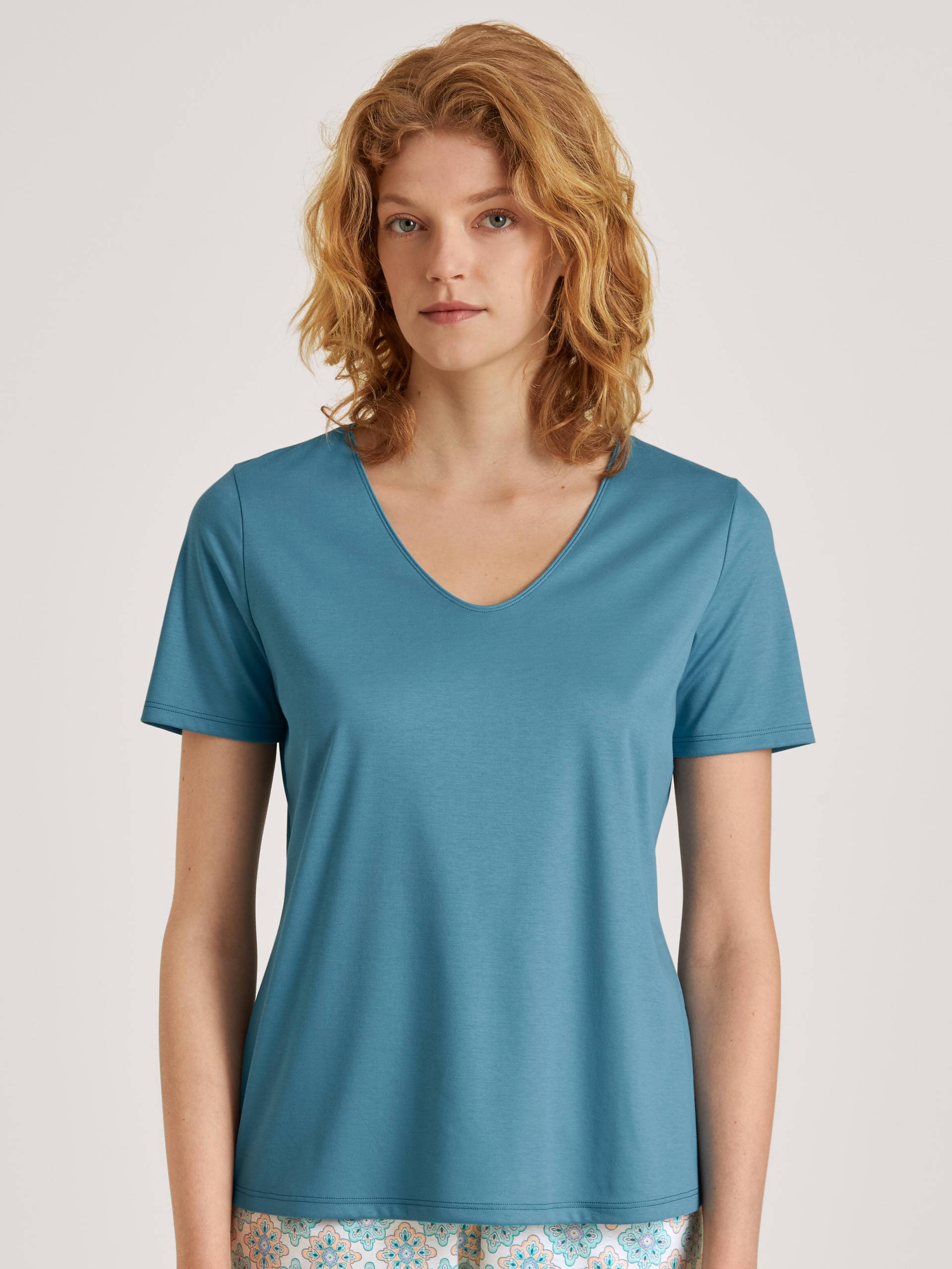 CALIDA - WOMEN Shirt short-sleeve niagara blue - Gr. - S von CALIDA