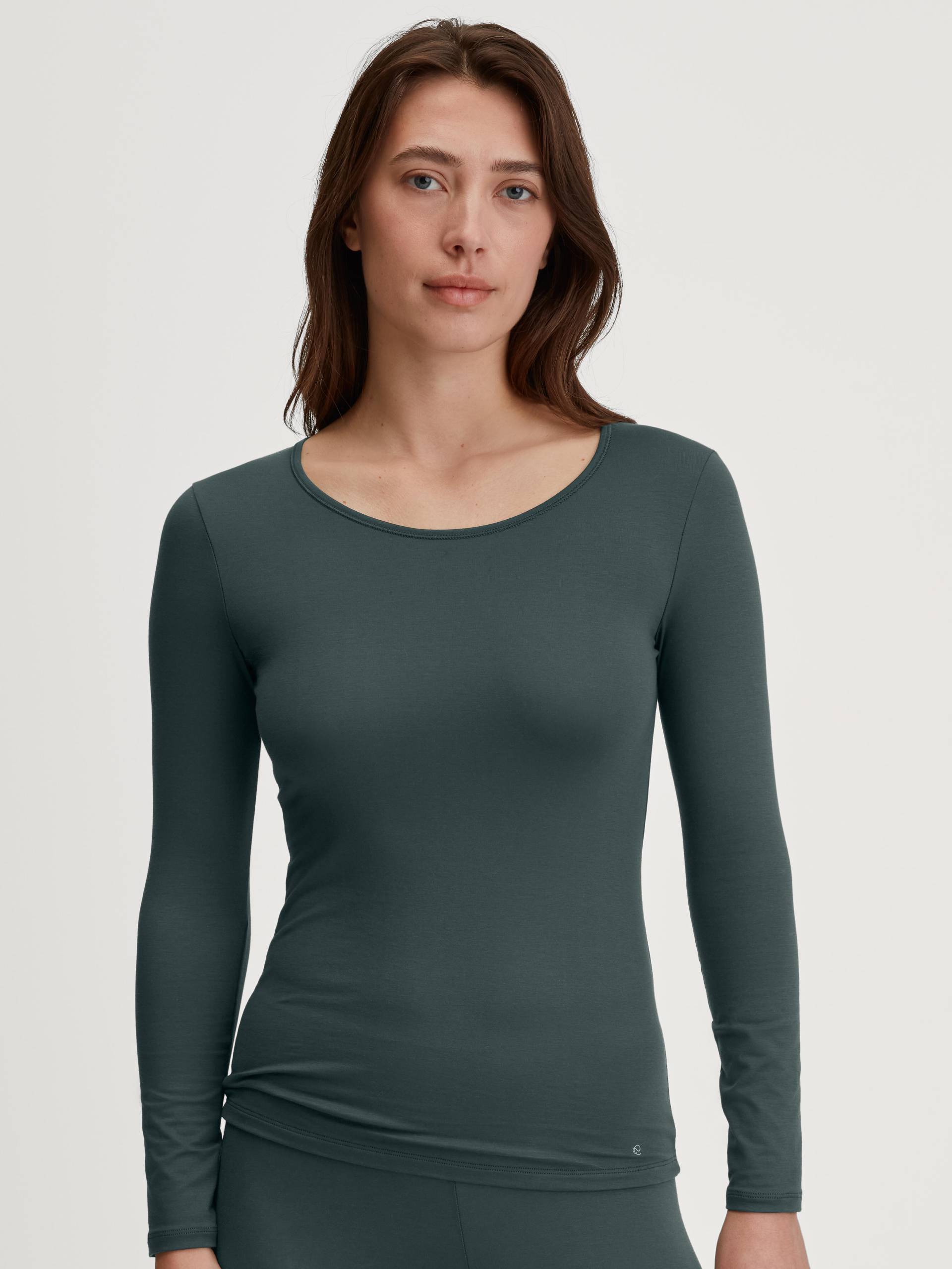 CALIDA - WOMEN Top long-sleeve deep emerald green - Gr. - XS von CALIDA