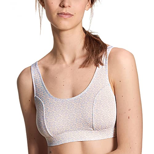 Calida Damen 100% Nature Bustier, Harmony Blue Print, 36-38 von CALIDA