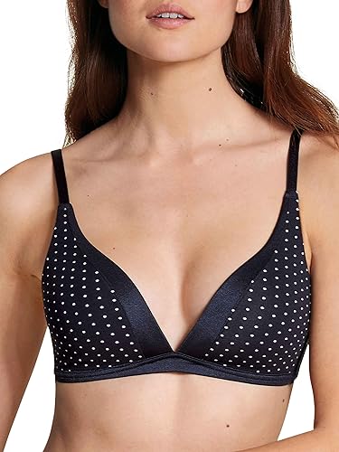 Calida Damen Cate Print BH, Blickdicht, Dark Lapis Blue, 85B von CALIDA
