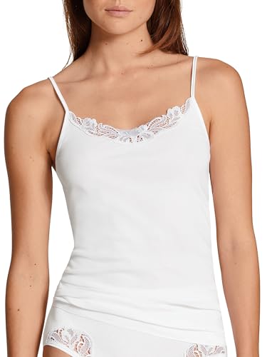 Calida Damen Cotton Desire T-Shirt, Weiss, 40-42 von CALIDA