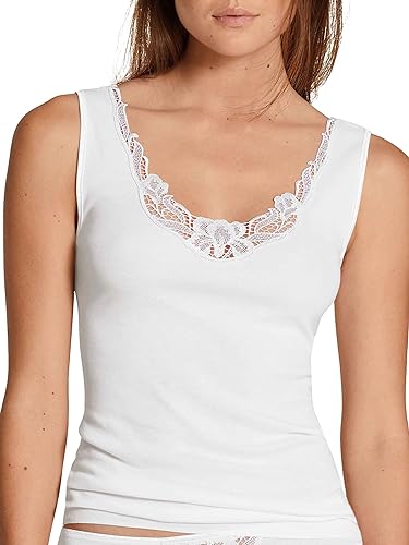 Calida Damen Cotton Desire T-Shirt, Weiß, 44-46 von CALIDA