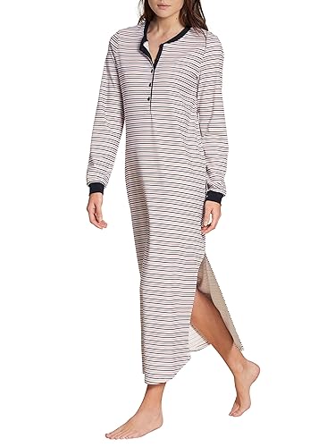 CALIDA Midnight Stripes Langarm-Nachthemd, Länge 130cm Damen von CALIDA