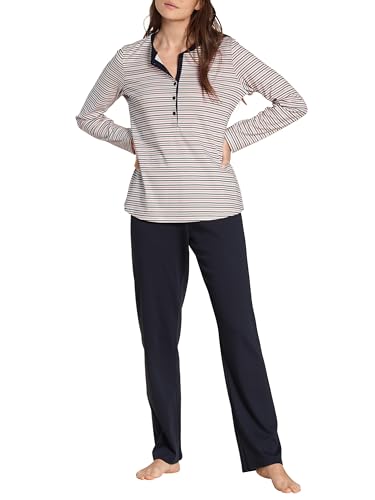 CALIDA Midnight Stripes Pyjama, lang Damen von CALIDA