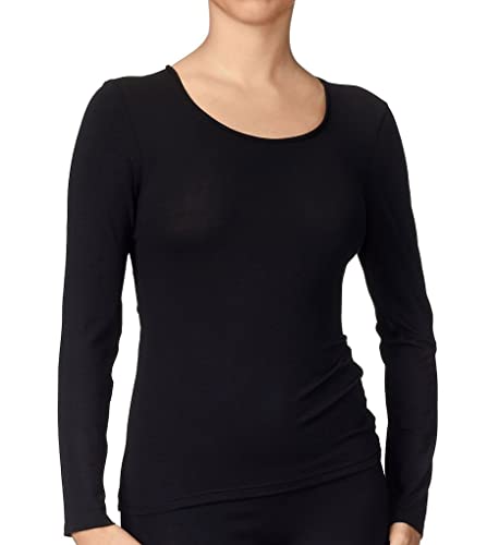 Calida Damen Top Langarm Comfort Sweatshirt, Schwarz (schwarz 992), 36-38 von CALIDA