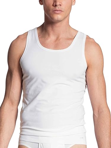 CALIDA Herren Bomuldskode atletisk skjorte T Shirt, Weiß, 56 EU von CALIDA