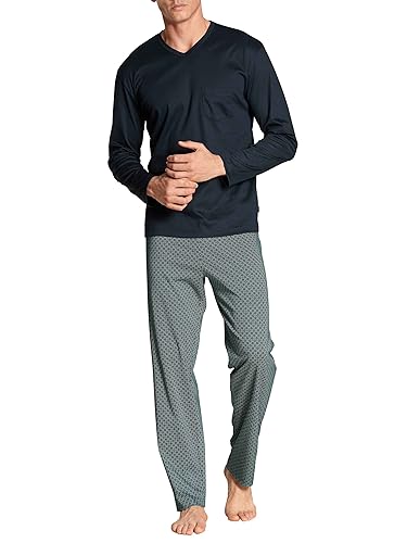 Calida Herren Relax Streamline Pyjamaset, Dark Sapphire, 50 von CALIDA