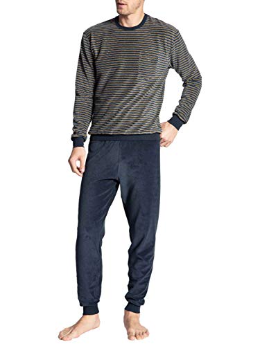 Calida Herren Relax Terry Pyjamaset, Dark Sapphire, 50 von CALIDA