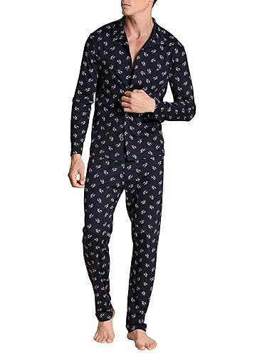 Calida Herren Relax Winter Dreams Pyjamaset, Dark Sapphire, 56 von CALIDA