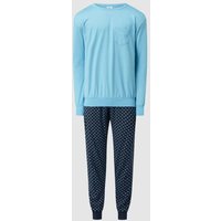 Calida Pyjama aus Baumwolle in Hellblau, Größe XXL von CALIDA