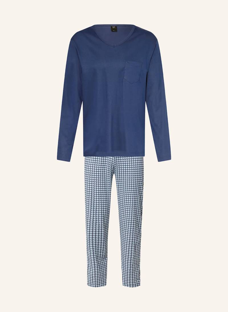 Calida Schlafanzug Relax Streamline 2 blau von CALIDA