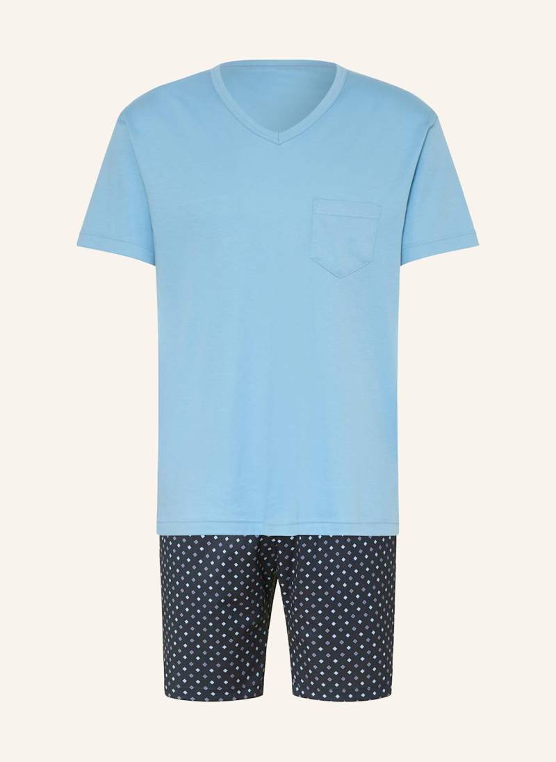 Calida Shorty-Schlafanzug Relax Streamline blau von CALIDA