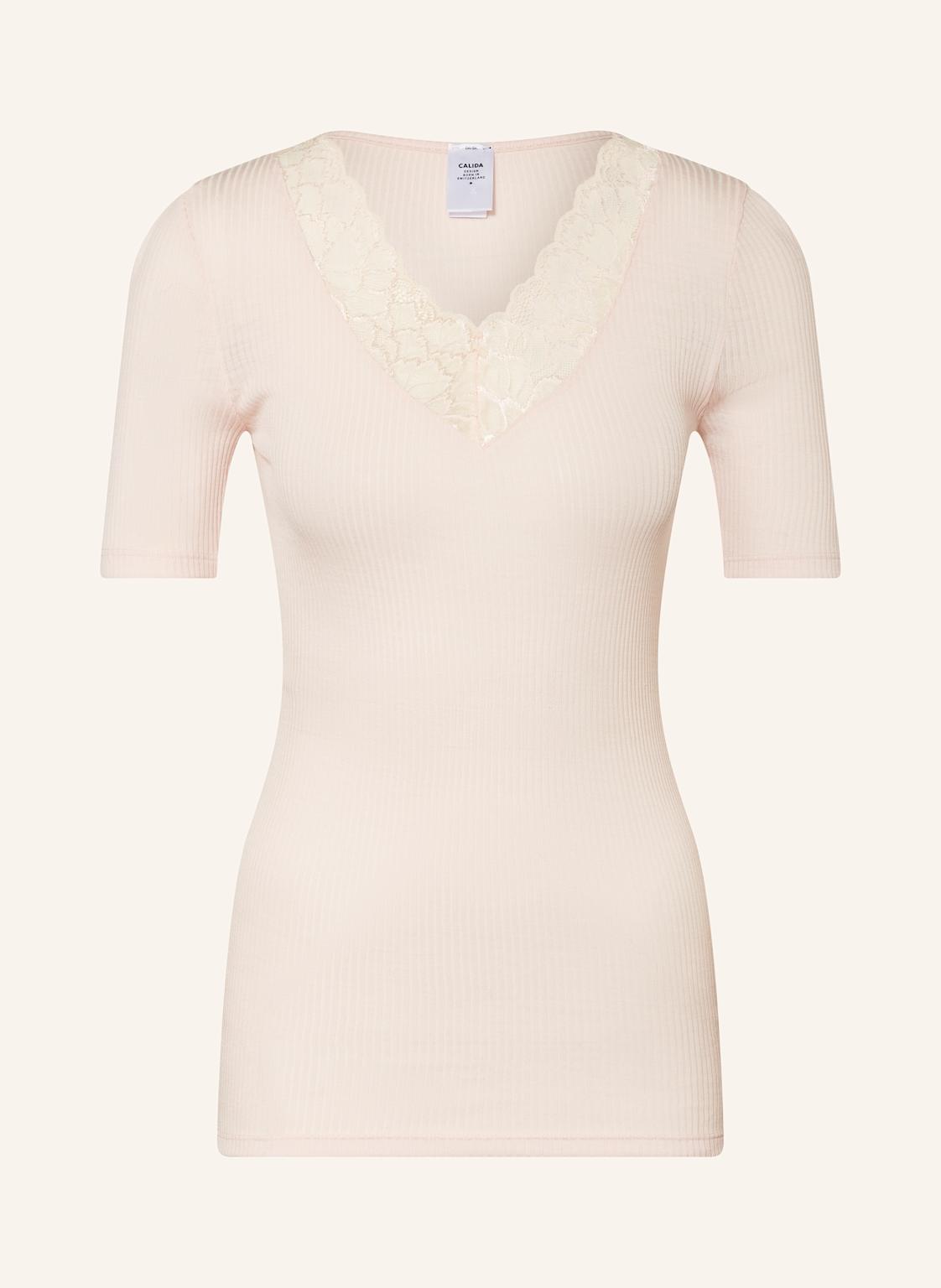 Calida T-Shirt Silky Wool Joy Aus Merinowolle Mit Seide rosa von CALIDA
