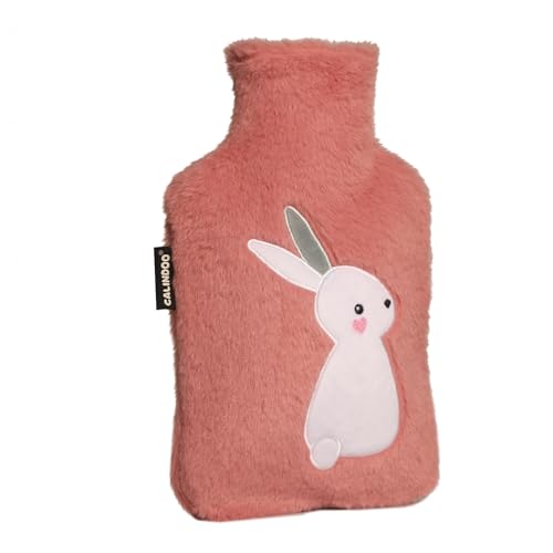 CALINDOO - Wärmflasche aus Naturkautschuk mit Hasen-Bezug – entworfen in einer einzigartigen CALINDOO Form – luftdichter Verschluss – langlebig – 1,5 l CALINDOO - Wärmflasche aus Naturkautschuk mit Hasen-Bezug – entworfen in einer einzigartigen CALINDOO Form – luftdichter Verschluss – langlebig – 1,5 l von CALINDOO