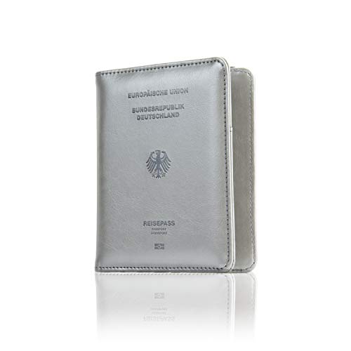 CALIPSO Reisepasshülle - Reisepass RFID Designer Travel Wallet - Praktischer Passport Cover mit Fächern für Impfpässe & Co - Reiseorganizer Etui CALIPSO Reisepasshülle - Reisepass RFID Designer Travel Wallet - Praktischer Passport Cover mit Fächern für Impfpässe & Co - Reiseorganizer Etui von CALIPSO