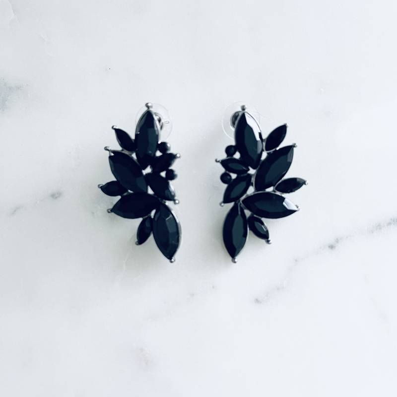 Kristall Ohrstecker | Schwarze Onyx Statement Ohrringe Geburtstag Boho Frau Freundin Besonderer Anlass von CALISADES