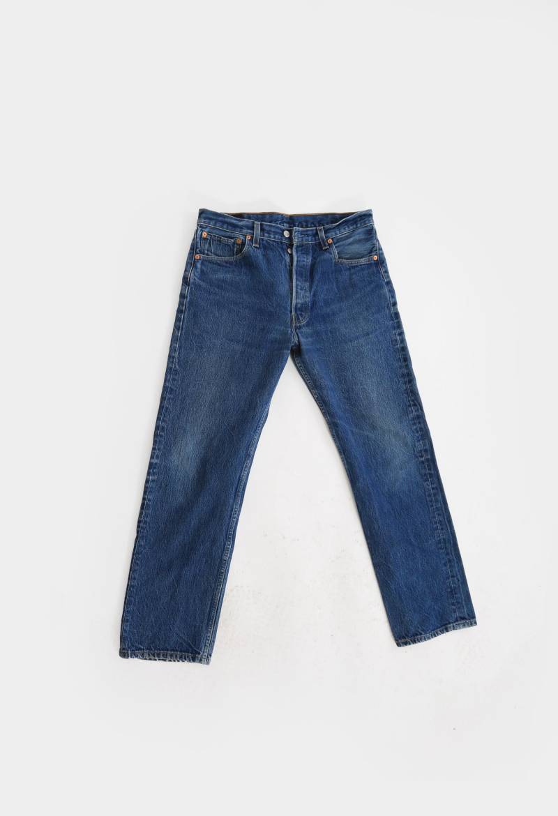 501xx Hosenschlitz Levis Blau Jeans W33 L29.5 von CALIVINTAGEUSA