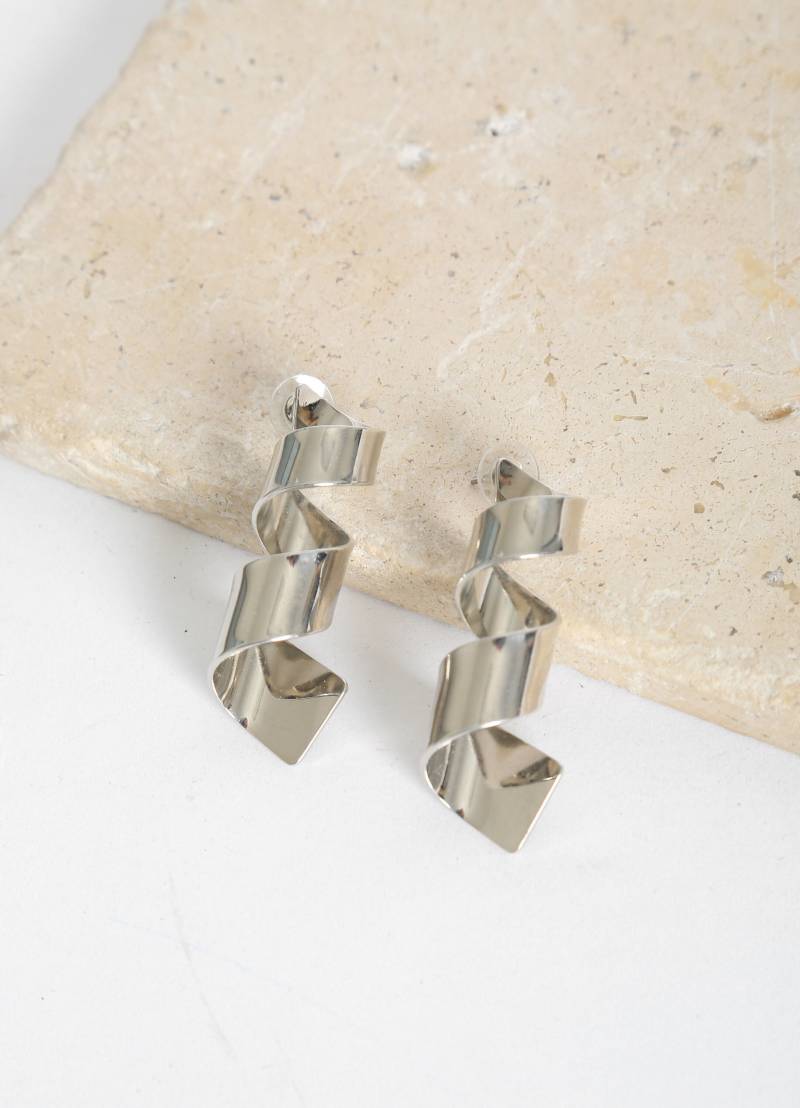 Vintage 1990S Silberfarbene Ohrringe von CALIVINTAGEUSA