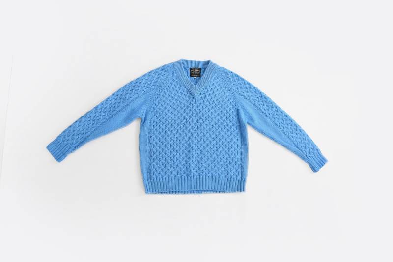 Vintage 60Er Jahre Craquelée Zopfmuster Pullover in Grobstrick von CALIVINTAGEUSA