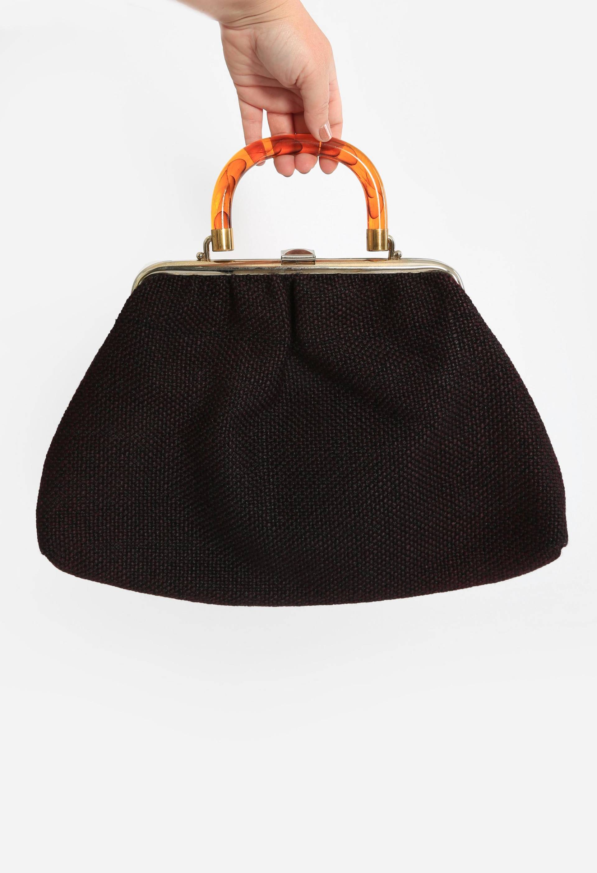 Vintage 60Er Jahre J.r. Geldbörse in Schwarz Aus Tweed Vintage 60Er Jahre J.r. Geldbörse in Schwarz Aus Tweed von CALIVINTAGEUSA
