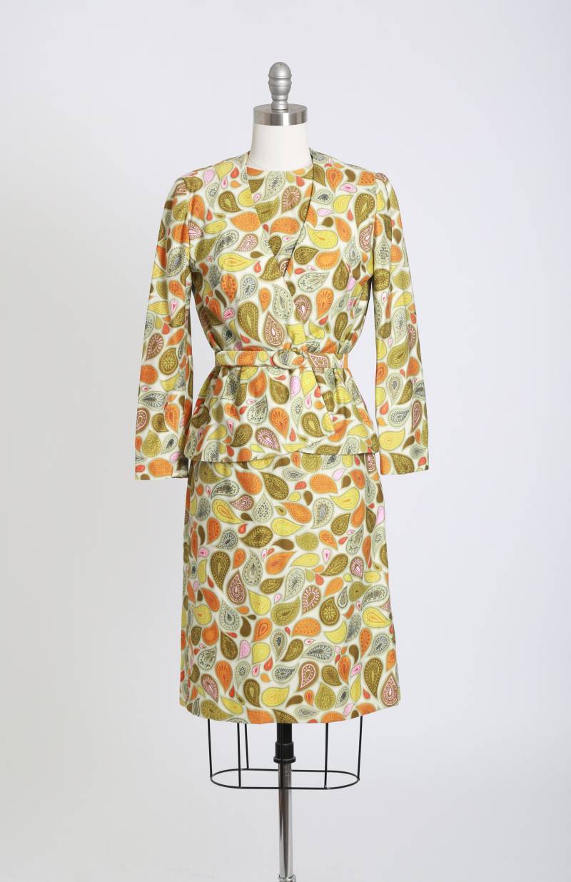 Vintage 60Er Jahre Paisley Kleid + Jacke von CALIVINTAGEUSA