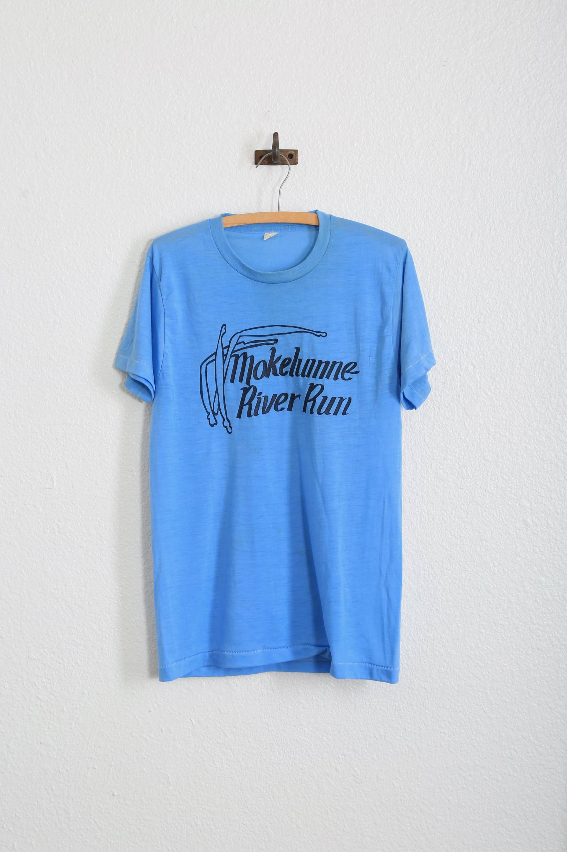 Vintage 70Er Jahre Blau Mokelumne Fluss Run T-Shirt - Lodi Ca von CALIVINTAGEUSA