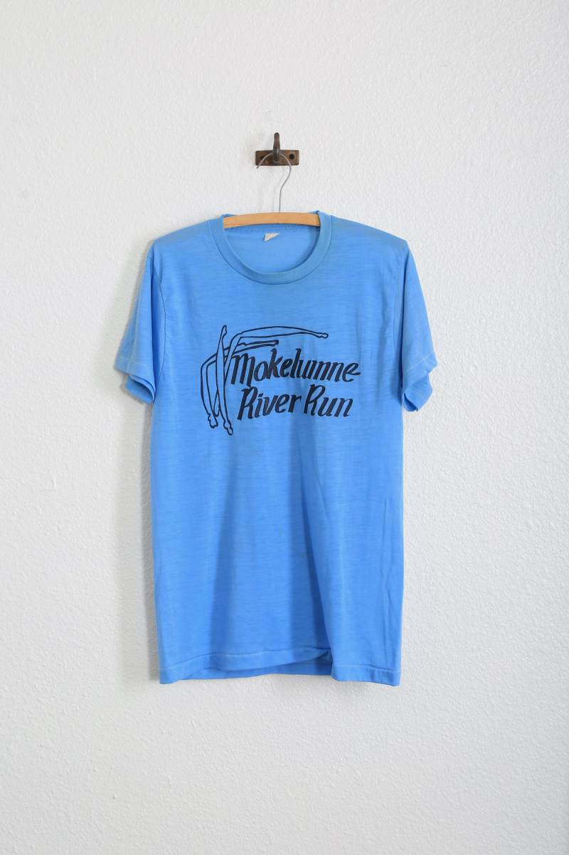 Vintage 70Er Jahre Blau Mokelumne Fluss Run T-Shirt - Lodi Ca von CALIVINTAGEUSA