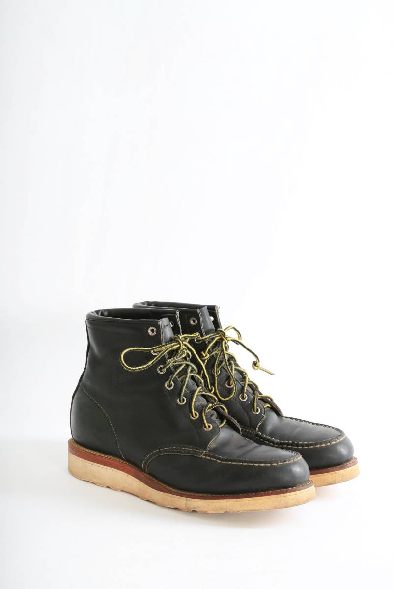 Vintage Chippewa American Made Aus Schwarzem Leder Moc Toe Boots Gr. 9 von CALIVINTAGEUSA