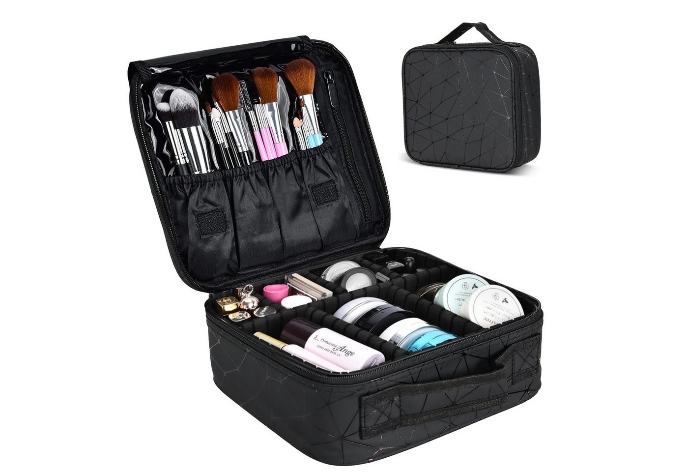 CALIYO Kosmetik-Koffer Kosmetiktasche Portable Reise Make Up Tasche, Makeup Organizer, Tasche Schmink Aufbewahrung Kosmetische Box Wasserdicht Schminktasche von CALIYO
