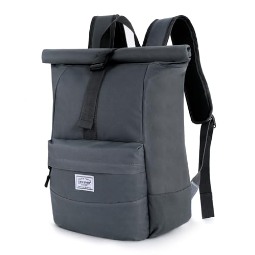 CALIYO Rolltop Rucksack Damen & Herren, Laptop Rucksack Handgepäck Rucksack mit Laptop Fach Wasserdichter Rucksack Rolltop mit Laptopfach Uni, Schule, Studium, Reisen von CALIYO