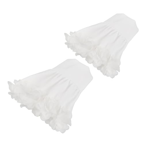 CALLARON Chiffon-blumen-falschmanschetten Spitzenmanschetten Im Französischen Stil Abnehmbare Puffärmel Für Damenkleider von CALLARON