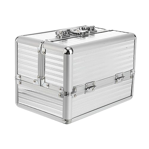 1 Stück Kosmetik Aufbewahrungskoffer Make Up Organizer Make Up Tragekoffer Kosmetiktasche Koffer Tragbarer Kosmetikkoffer Große Reise Kosmetiktasche Make Up Tragekoffer von CALLARON
