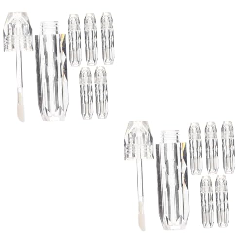 2 Sätze Transparente Lippenbalsam Leere Lip Gloss Behälter Mit Für DIY Lippenpflege Für Reisen Und Täglichen Gebrauch 4 Stücke * 2 von CALLARON