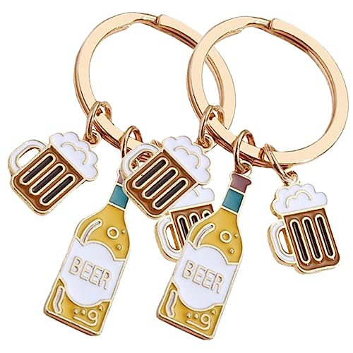 CALLARON 2stücke Schlüsselanhänger Bier Kreative Anhänger Für Taschen Rucksack Hängen Dekoration Leicht Zu Befestigen An Schlüsselband Oder Gürtel von CALLARON
