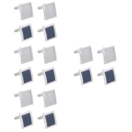 4 Sätze Manschettenknöpfe Für Hemden Männer Shirt Email Pin Smoking Mens Jewellery Herrenhemd Manschettenknöpfe Anzug Manschettenknöpfe Hemdknöpfe Für Herren Legierung 2 Paare * 4 CALLARON von CALLARON