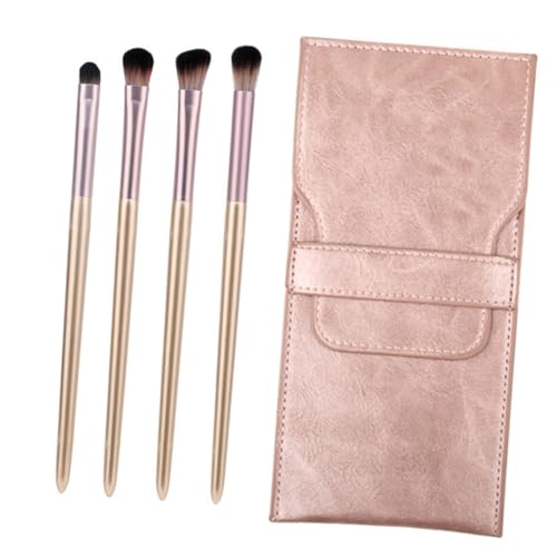 4 Stück Augenblickliches Teiliges Lidschatten Pinselset mit Tragetasche Makeup Tool für Präzise Augenbrauen und Lidschattenanwendung für Anfänger und Profis von CALLARON