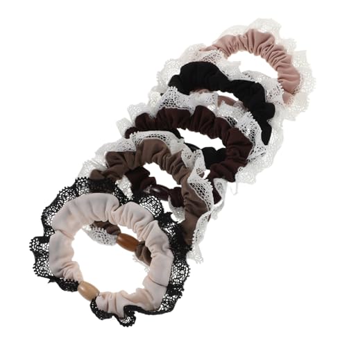 5 Stück Elastische Haargummis Weiche Haargummis Aus Spitze Pferdeschwanzhalter Dekorative Pferdeschwanzhalter Accessoires Für Frauen Und Mädchen Für Den Täglichen Gebrauch von CALLARON