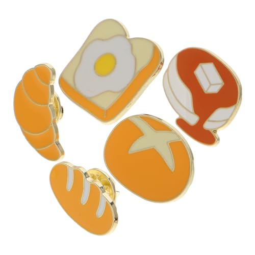 5 Stück Teiliges Set Kawaii Emaille Broschen Cartoon Sandwich Brot Design Leichte Langlebige Abzeichen für Kleidung Rucksäcke Taschen Perfektes für Freunde von CALLARON