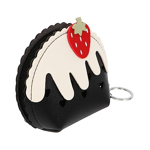 CALLARON 1 Mini Geldbörse Kartenhalter Durchsichtige Make Up Tasche Erdbeer Wechseltasche Geldbörse Ketten Münzbeutel Tragetasche Kleingeldkarten Beutel Durchsichtige von CALLARON