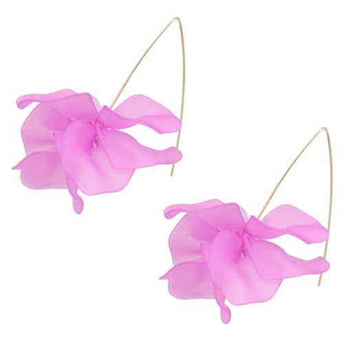 CALLARON 1 Paar Blumenohrringe Blütenblatt-ohrhänger Für Frauen Elegante Statement-ohrringe Blumendesign von CALLARON