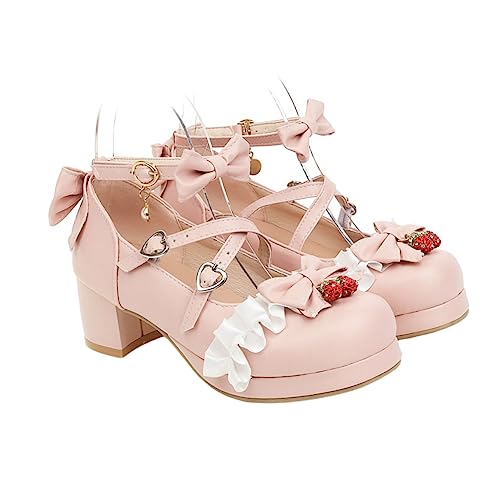 CALLARON 1 Paar Damen Ballerinas mit Schleifen Design Mittelhohe Absatzschuhe für Jede Bequeme und rutschfeste Laufsohle und Atmungsaktive Freizeit und Partyschuhe für Arbeit Dating und CALLARON 1 Paar Damen Ballerinas mit Schleifen Design Mittelhohe Absatzschuhe für Jede Bequeme und rutschfeste Laufsohle und Atmungsaktive Freizeit und Partyschuhe für Arbeit Dating und von CALLARON