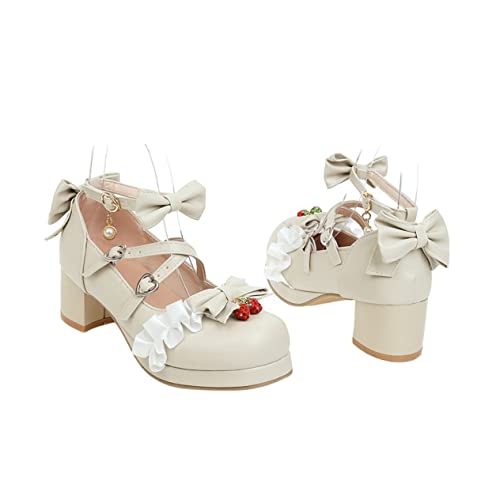 CALLARON 1 Paar Damen Schuhe mit Schleifen Design Halbschuhe für Jede Komfortabel und Atmungsaktiv für Freizeit und Arbeit Beige CALLARON 1 Paar Damen Schuhe mit Schleifen Design Halbschuhe für Jede Komfortabel und Atmungsaktiv für Freizeit und Arbeit Beige von CALLARON